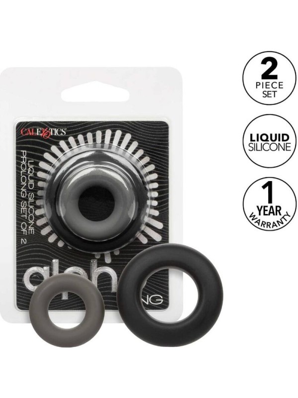 CALEXOTICS - ALPHA SET DE 2 ANILLOS PROLONG GRIS