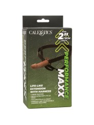 CALEXOTICS - EXTENSION PERFORMANCE MAXX RÉALISTE AVEC HARNAIS PEAU MAR