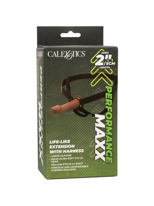 CALEXOTICS - EXTENSION PERFORMANCE MAXX RÉALISTE AVEC HARNAIS PEAU MAR
