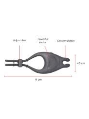 ONINDER - PAMPA WIEDERAUFLADBARER EINSTELLBARER VIBRATORRING MIT KLITO