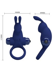 PRETTY LOVE - JIRO KANINCHENRING MIT VIBRATION BLAU