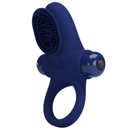 PRETTY LOVE - LICHTGEWICHT RING MET BLAUWE TRILLING