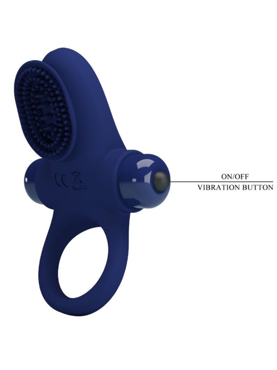 PRETTY LOVE - LICHTGEWICHT RING MET BLAUWE TRILLING