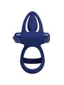 PRETTY LOVE - MAT DOUBLE RING WITH VIBRATION & STIMULATOR BLUE