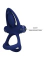 PRETTY LOVE - MAT DOPPIO ANELLO CON VIBRAZIONE E STIMOLATORE BLU