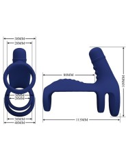 PRETTY LOVE - ELISH VIBRATIONSRING MIT VERLNGERUNG BLAU