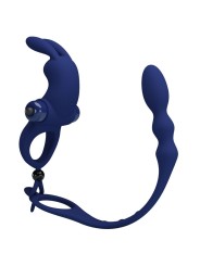 PRETTY LOVE - AYAD ANNEAU VIBRATEUR LAPIN AVEC PLUG BLEU