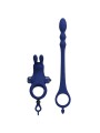 PRETTY LOVE - AYAD RABBIT VIBRATOR RING WITH PLUG BLUE