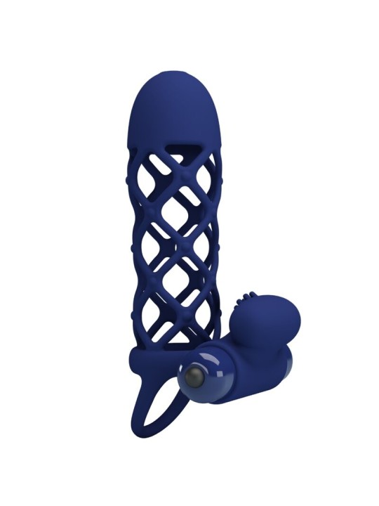 PRETTY LOVE - GIANN ANELLO VIBRATORE CON GUAINA IN SILICONE BLU