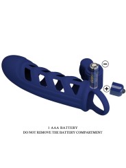 PRETTY LOVE - ALTAF ANEL VIBRADOR COM BAINHA DE SILICONE AZUL