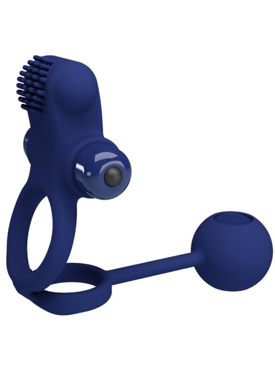 PRETTY LOVE - REMINGTON DOPPELVIBRATIONSRING MIT STECKER BLAU