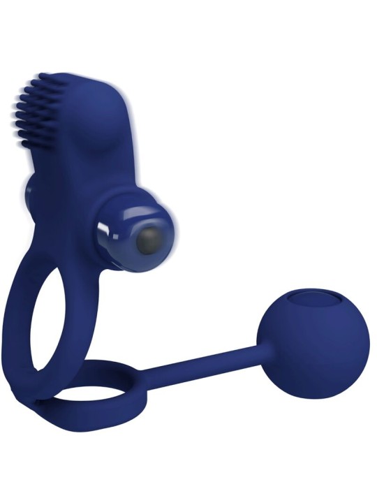 PRETTY LOVE - REMINGTON DOBLE ANILLO VIBRADOR CON PLUG AZUL