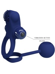 PRETTY LOVE - REMINGTON DOBLE ANILLO VIBRADOR CON PLUG AZUL