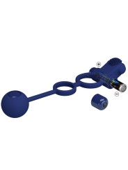 PRETTY LOVE - REMINGTON DOBLE ANILLO VIBRADOR CON PLUG AZUL
