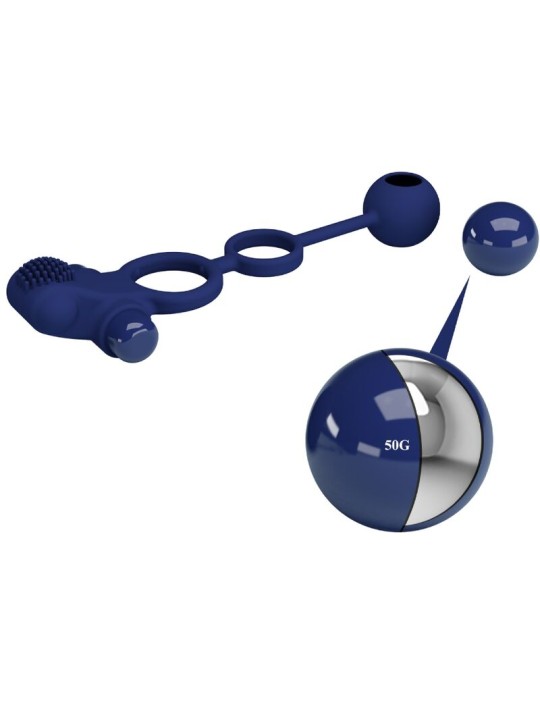 PRETTY LOVE - REMINGTON ANEL VIBRADOR DUPLO COM PLUG AZUL