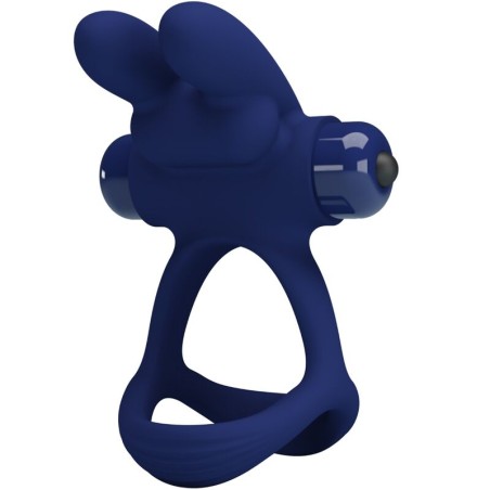 PRETTY LOVE - FRANCISCO DUBBELE VIBRERENDE RING BLAUW KONIJN