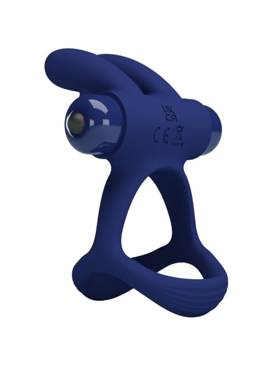 PRETTY LOVE - FRANCISCO DOUBLE VIBRATING RING RABBIT BLUE