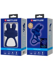 PRETTY LOVE - FRANCISCO DOUBLE VIBRATING RING RABBIT BLUE