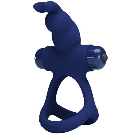 PRETTY LOVE - LUCHITO DUBBELE VIBRATIERING KONIJN BLAUW