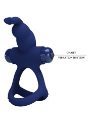 PRETTY LOVE - LUCHITO DUBBELE VIBRATIERING KONIJN BLAUW