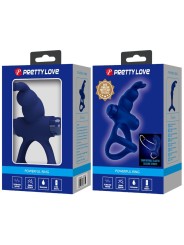 PRETTY LOVE - LUCHITO DOUBLE VIBRATING RING RABBIT BLUE