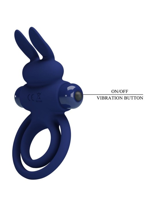 PRETTY LOVE - DAREY DOUBLE VIBRATING RING RABBIT BLUE