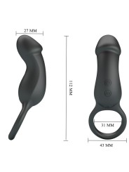PRETTY LOVE - TRAE VIBRATIONSRING MIT SCHWARZEM STIMULATOR