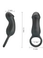PRETTY LOVE - TRAE ANEL VIBRATÓRIO COM ESTIMULADOR PRETO
