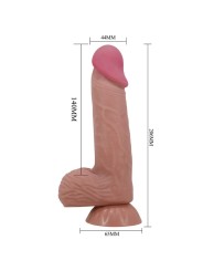 PRETTY LOVE - SLIDING SKIN SERIE REALISTISCHE DILDO MET ZUIGNAP SLIDIN