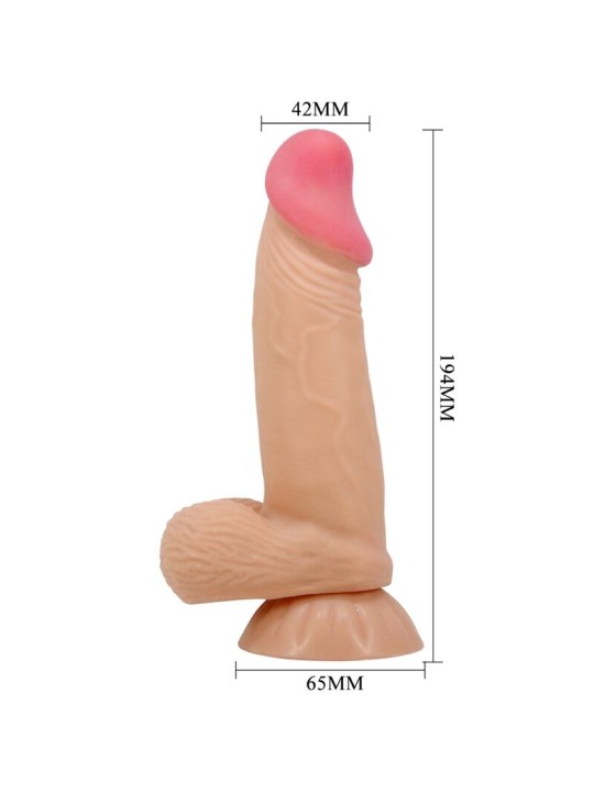PRETTY LOVE - GODE RÉALISTE SÉRIE SLIDING SKIN AVEC VENTOUSE SLIDING S