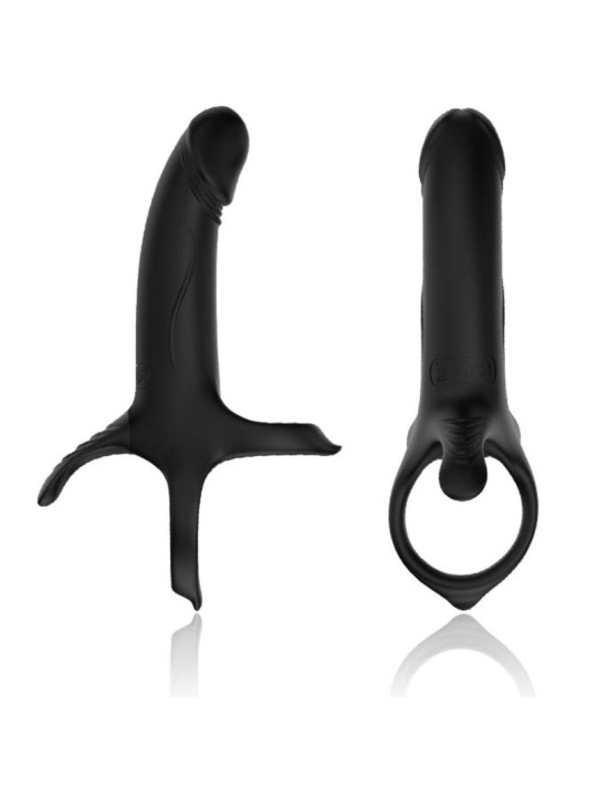 ARMONY - DILDO WITH RING & VIBRATOR BLACK