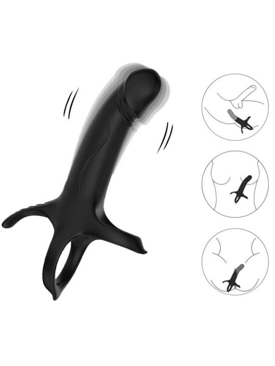 ARMONY - DILDO MIT RING & VIBRATOR SCHWARZ