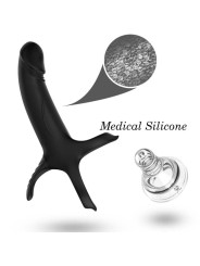 ARMONY - DILDO WITH RING & VIBRATOR BLACK