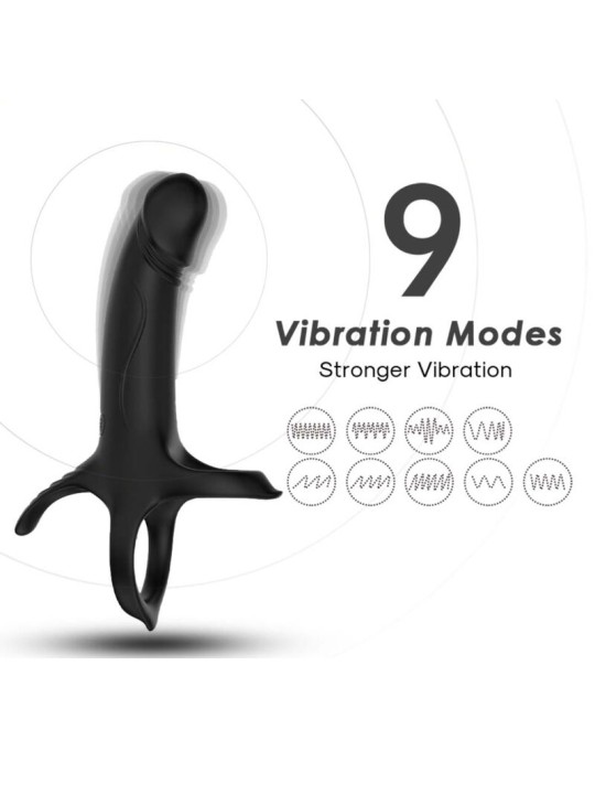 ARMONY - DILDO MIT RING & VIBRATOR SCHWARZ