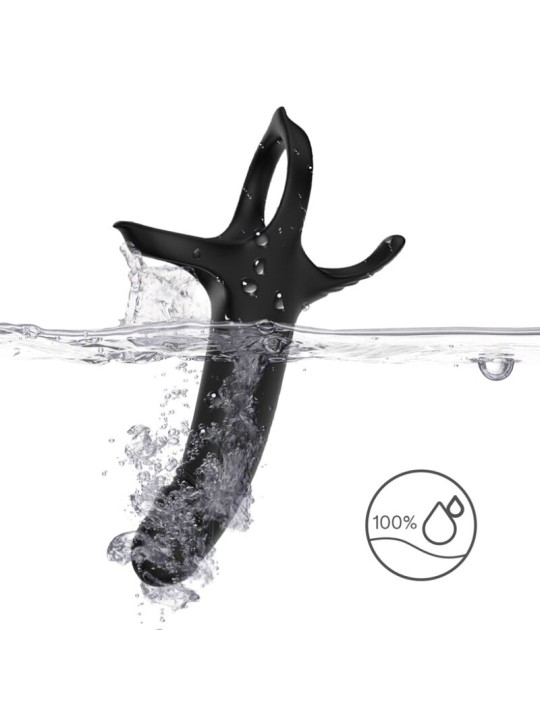 ARMONY - DILDO COM ANEL E VIBRADOR PRETO