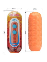PRETTY LOVE - TWIN BALLS MASTURBADOR MASCULINO LARANJA