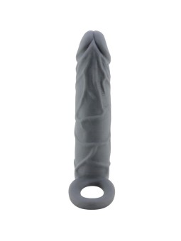 PRETTY LOVE - FUNDA DE PENE DE PIEL REALÍSTICA GRIS OSCURO