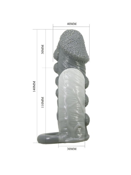 PRETTY LOVE - REALISTIC PENIS ENLARGER AND DELAY SLEEVE GREY