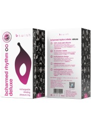 B SWISH - BCHARMED RHYTHM INFINITE DELUXE COCKRING 15 VIBRATIES ZWART