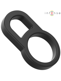 INTENSE - BOBBY DOPPIO ANELLO PER PENE IN SILICONE NERO