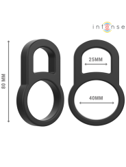 INTENSE - BOBBY DOUBLE ANNEAU PÉNIS EN SILICONE NOIR