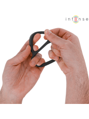 INTENSE - BOBBY ANILLO DOBLE PARA PENE SILICONA NEGRO