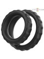 INTENSE - DEWEY DOUBLE SILICONE PENIS RING BLACK MODEL 2