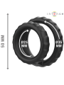 INTENSE - DEWEY DOUBLE SILICONE PENIS RING BLACK MODEL 2