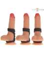 INTENSE - THEO ANNEAU PÉNIS DOUBLE SILICONE NOIR MODÈLE 3