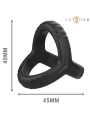 INTENSE - CARSON ANEL DE PÊNIS DUPLO DE SILICONE PRETO MODELO 4