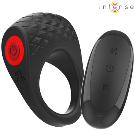 INTENSE - KLAVER VIBRERENDE PENISRING 10 VIBRATIES ZWART