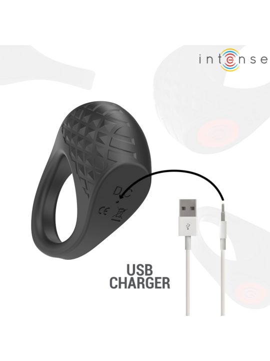 INTENSE - CLOVER VIBRATORE ANELLO PER PENE 10 VIBRAZIONI NERO