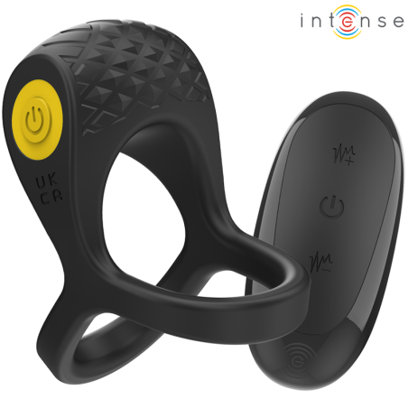 INTENSE - ALEX DUBBELE VIBRATIE PENIS RING 10 VIBRATIES ZWART