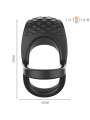 INTENSE - ALEX VIBRATOR DOUBLE PENIS RING 10 VIBRATIONS BLACK